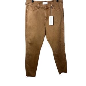 DEAR JOHN Women's Gisele Skinny Ankle Denim Jeans Brown/Butterscotch Size 33